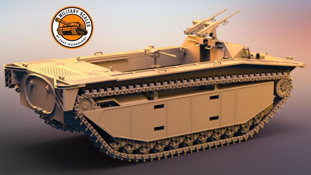 IDAP Technology American LVT2 Amphibious Troop Carrier 3D Printer Kit PD72119 1/72