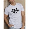 Мужская футболка с коротким рукавом DJ с звуковой волной Летняя футболка Топ