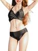 ISLAYCAOLILA Women's CD6 Aida Bikini Set, Halter Neck, Cache-Coeur Swimsuit, Triangle, Separate, Padded, Wire-Free (Black, Size M)