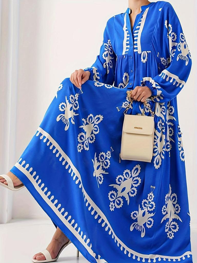 Women's Casual Arabic Style Simple Dress - Abayas for Daily and Vacation Wear