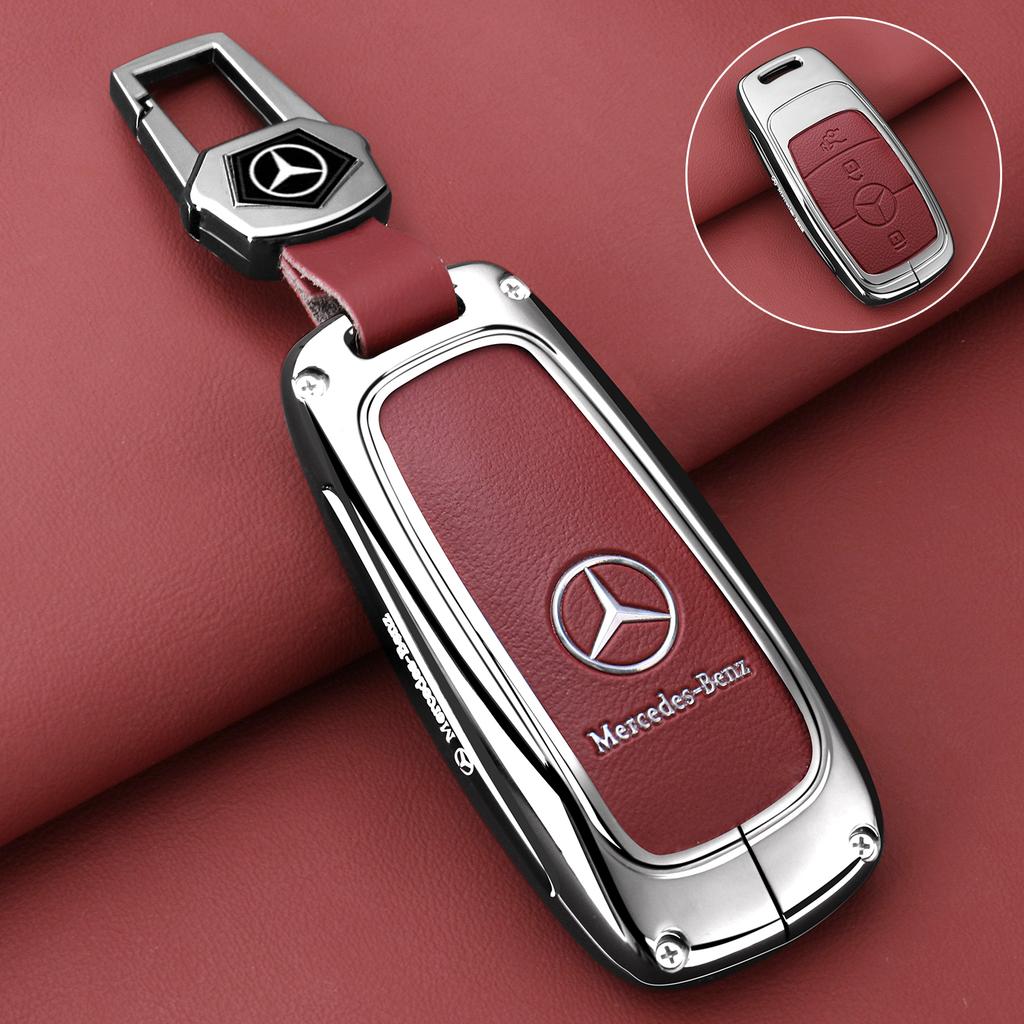 GLC GLB Zinc Alloy Leather Car Remote Key Case Cover For Mercedes Benz A C E S G Class GLC CLE CLA GLB GLS W177 W205 W213 W222