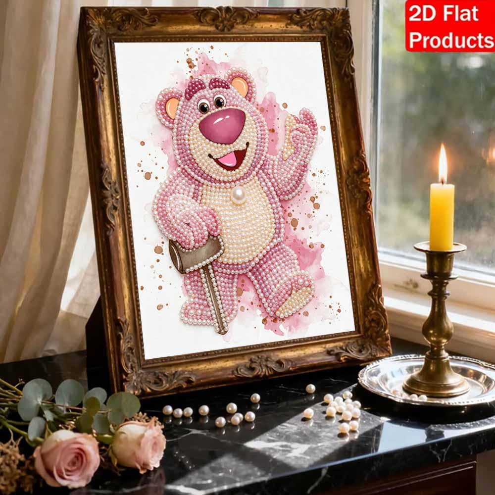 Disney DIY Жемчужная живопись Игрушка История игрушек Клубничный мишка Домашнее украшение стен Жемчужные драгоценные камни Картины Поделки Домашнее украшение
