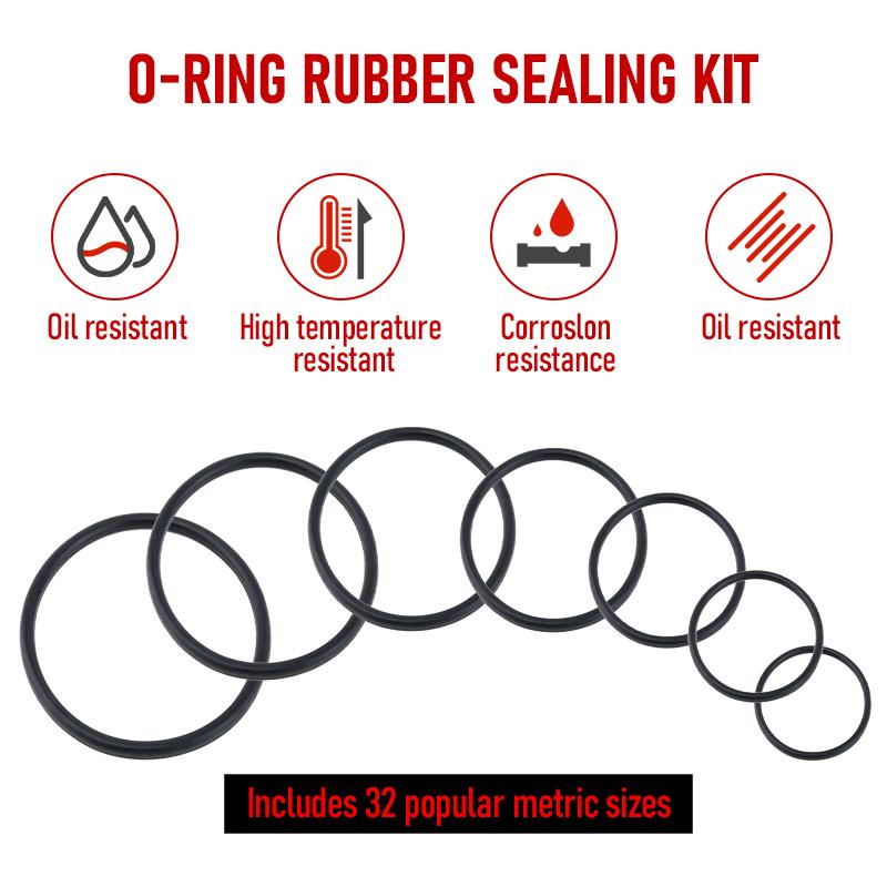 419PCS Universal Rubber O-Ring Assortment Set Buna-N Gasket Sealing Replacement for Plumbing Automotive Faucet Repair Plumbing