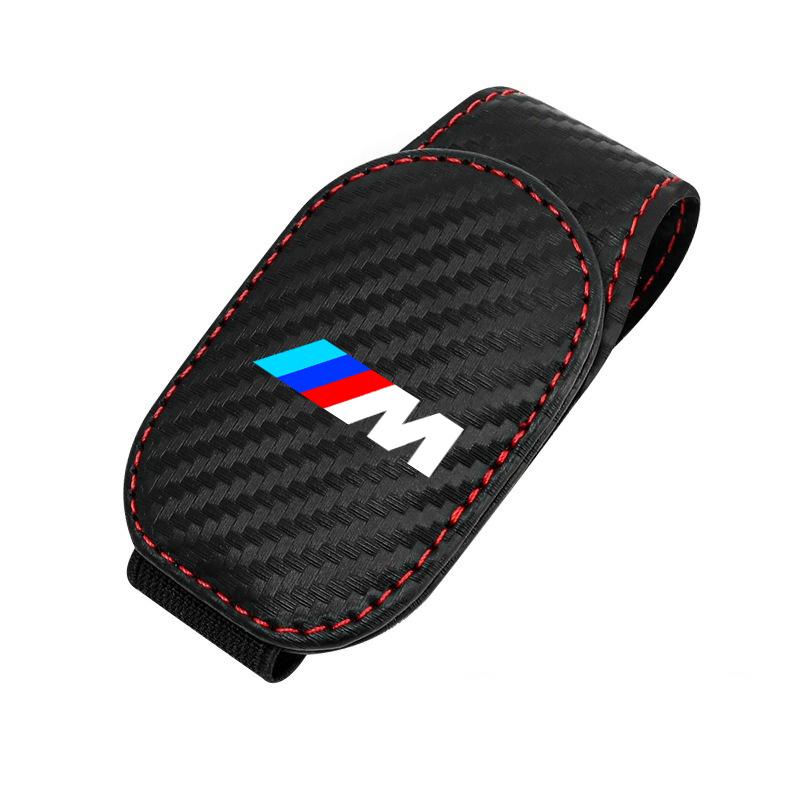 BBJK3 Для BMW M X1 X2 X3 X5 X6 E46 E39 E90 E36 E60 E34 E30 F30 Магнитный кожаный зажим-держатель для очков Универсальный автомобильный держатель для солнцезащитных очков