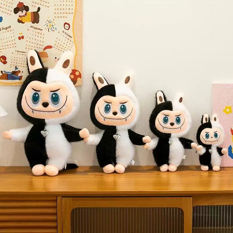 Ангел дьявол тканевый зуб плюшевая игрушка новая милая кукла черно-белая тканевая кукла зуб