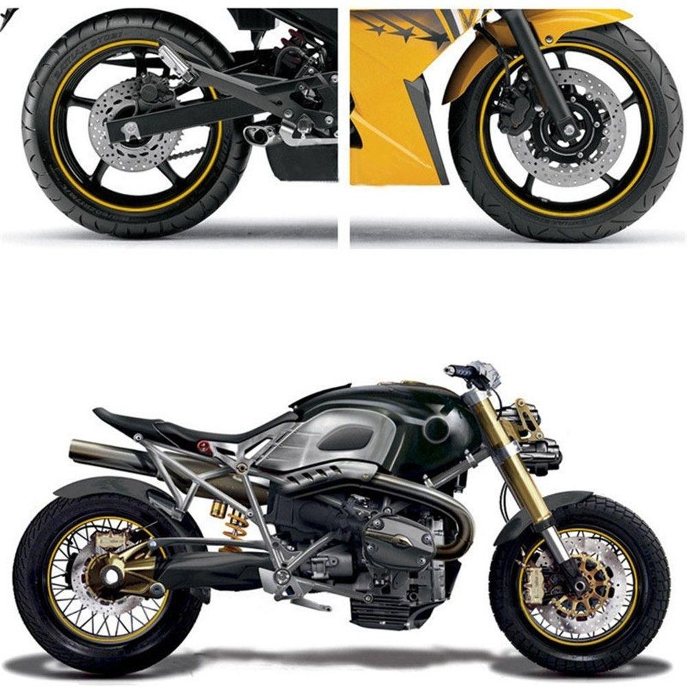 Ночной сейф, водонепроницаемая наклейка на колесо, светоотражающая наклейка на край, изменение цвета, лента для отделки мотоцикла