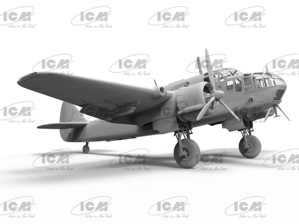 ICM 1/48 British Bristol Beaufort Mk.I Bomb Equipped Plastic Model Kit 48314 (Airplane)
