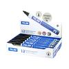 Pack of 12 Permanent Black Markers. Milan Round Toe