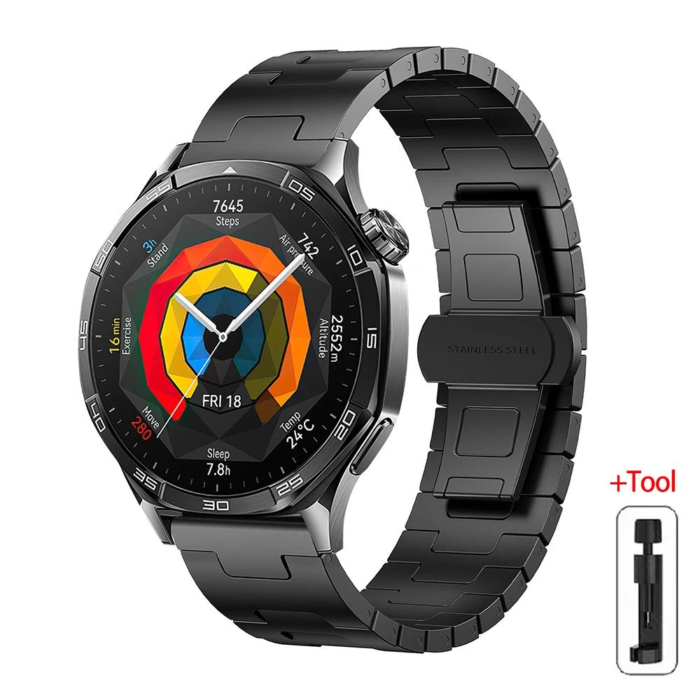 Титановый ремешок для Huawei Watch GT5 Pro GT4/3 4 4 Pro Роскошный браслет из настоящего титана для Amazfit Balance Oneplus Watch 3 2R 22 мм