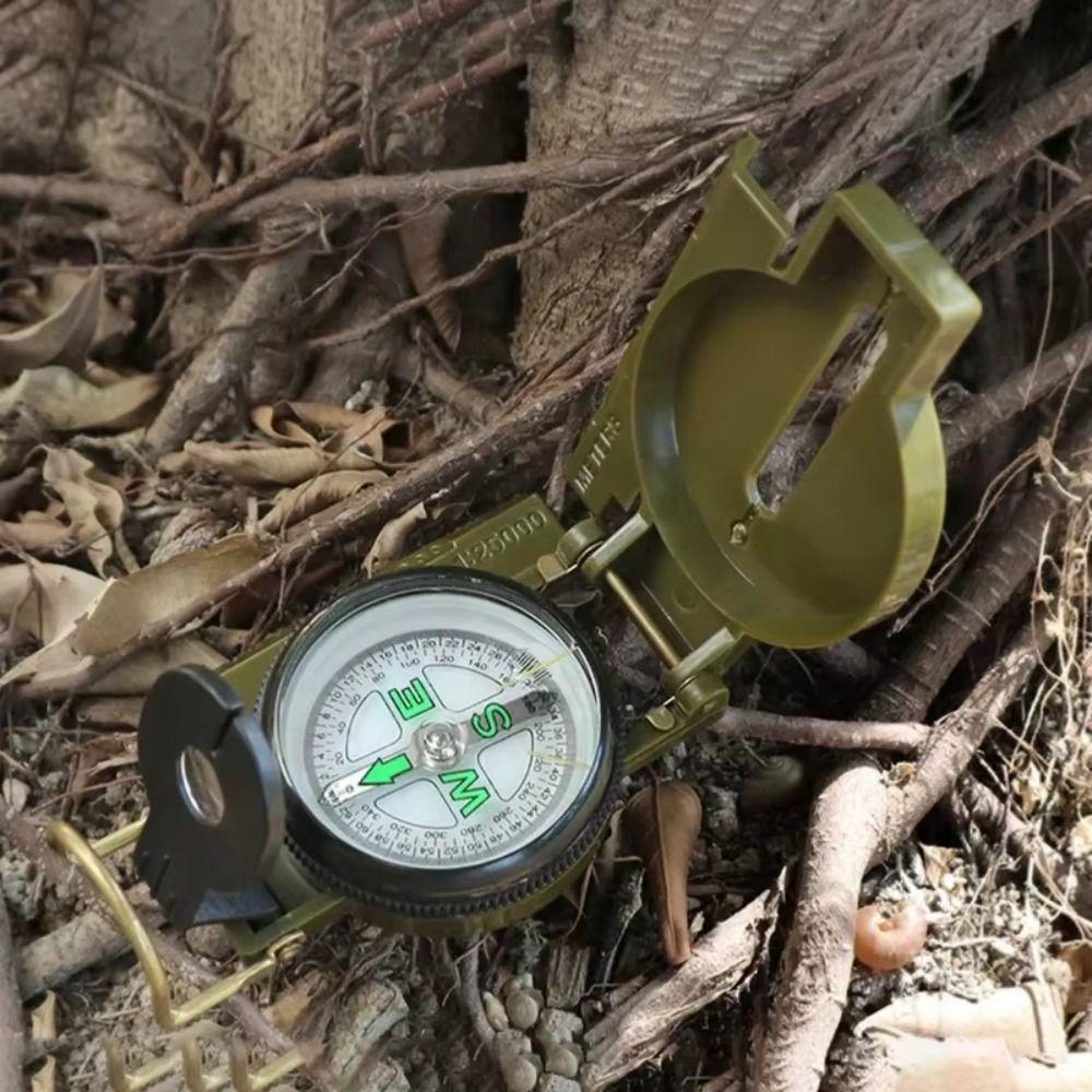 Metal Construction Outdoor Compass Waterproof Camping Compass Portable Professional Compass Hiking