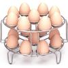 Egg Steamer Rack - Stainless Steel Trivet for 6, 8 Quart Pressure Cooker, Compatible for Instant Pot Accessories, Cooks 18 Eggs