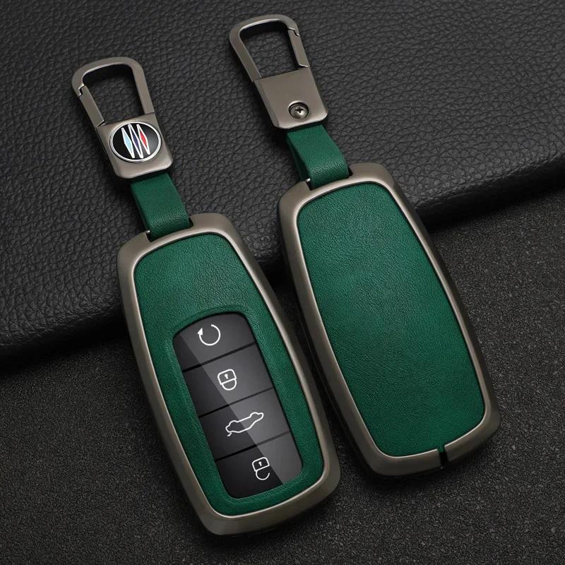 Декоративные Накладки Сплав + Кожа Чехол-Оболочка Брелок Цепочка Для Chery Omoda C5 5 fx 7 8 pro plus 2022 2023 Пульт Ключ P
