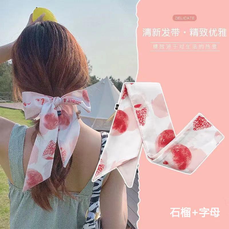 Шелковый шарф Qiandongge, повязка на голову в стиле ретро, завязанный хвост, бант, лента, повязка на голову, повязка на голову Mori Series