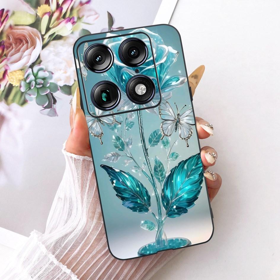 Для Motorola Signature 2026 Чехол Популярный Цветочный Мраморный Расписной Чехол Мягкий Силикон Черный Корпус Телефона Для Moto X70 Air Pro Fundas