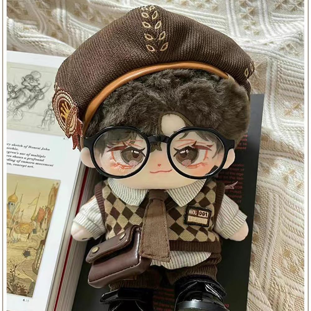 Nianyyhouse 20 см мягкая кукла почтальон из хлопка одежда животное, шляпа, рубашка, жилет, брюки, галстук, рюкзак, очки, костюм, переодевание,