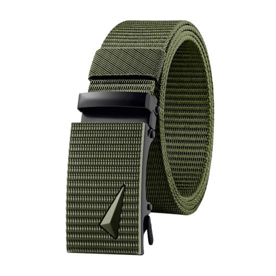 Men Belt with Square Bead Pyramid Decoration Iron Buckle Adjustable Design Jeans Belt Fashion Accessories