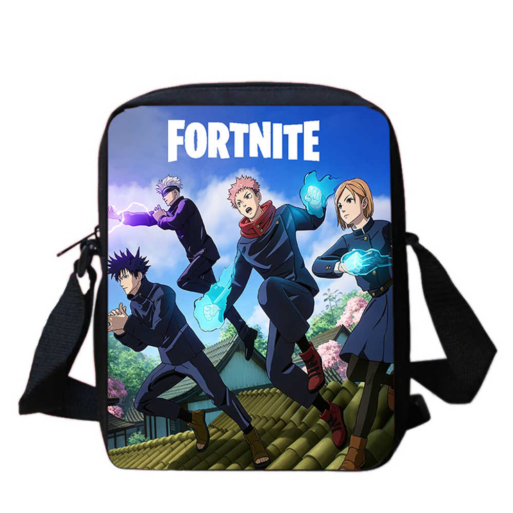 Милая мультяшная сумка через плечо Fortnite, Унисекс, Детская, Возраст 6-14 лет, Портативная, С принтом, Маленькая сумка для повседневного использования, Школы, Путешествий