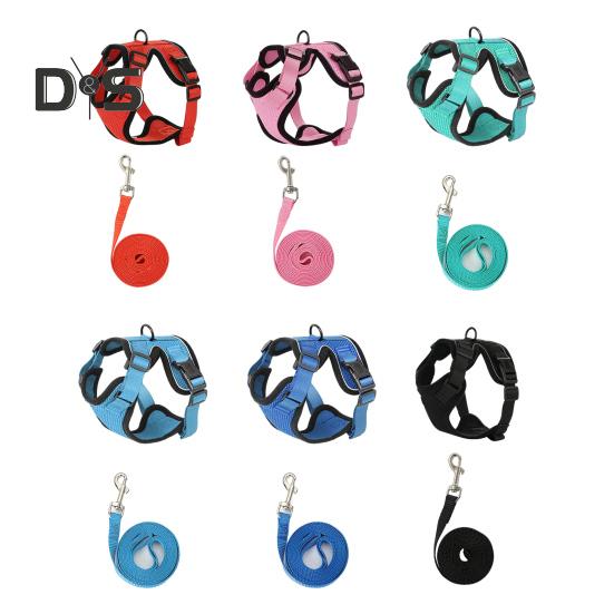 Кошачья шлейка и поводок для прогулок, регулируемый, устойчивый к побегу, жилет для котят, шлейка со светоотражающими полосками для котят средних и больших размеров