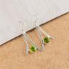 Peridot Gemstone 925 Sterling Silver Jewelry Handmade Women Gift Earrings 1.45" EE-66-3