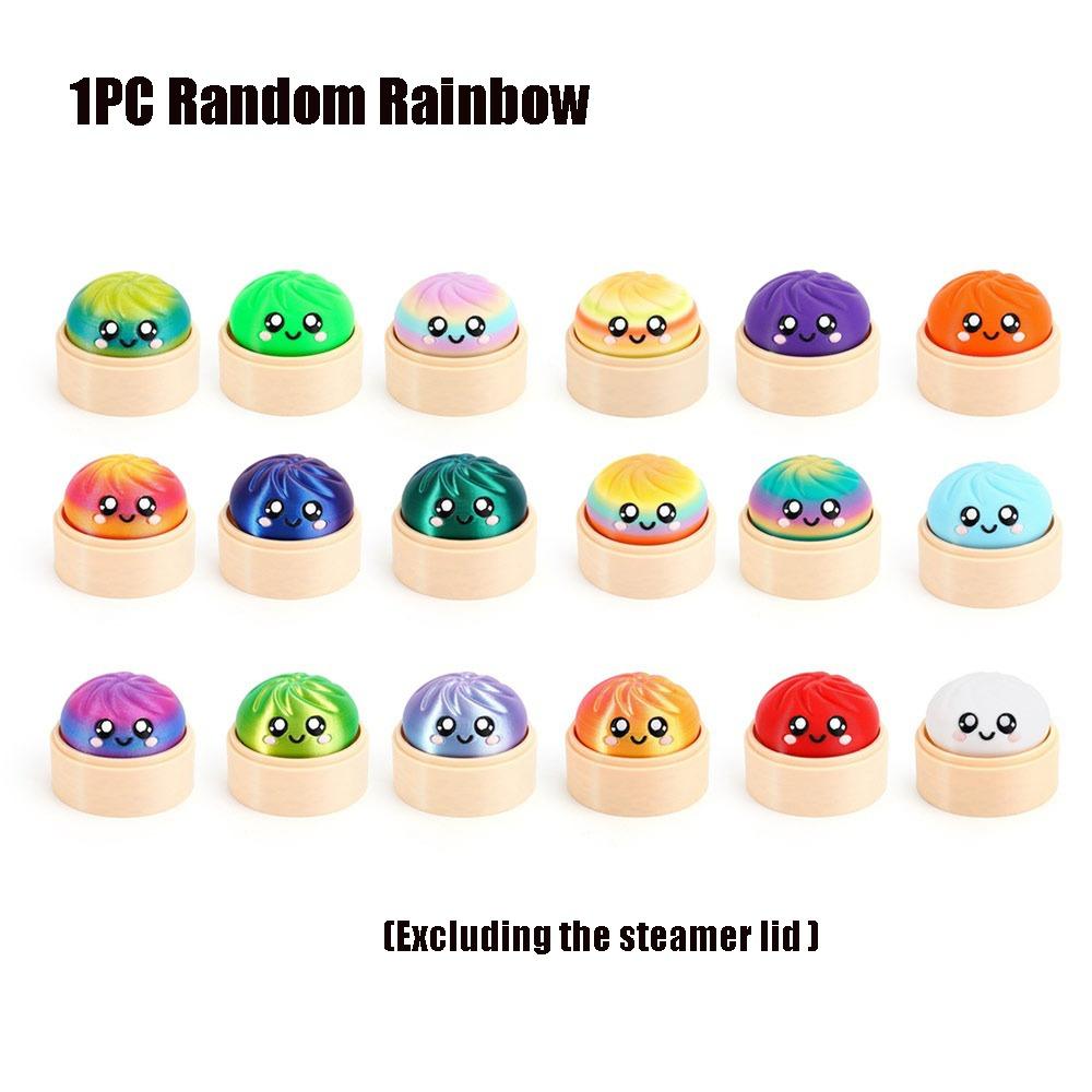 Multiple Gradient Colors Dumplings Blind Box Toy Luminous Baozi Fidget Button Toy Home Decoration
