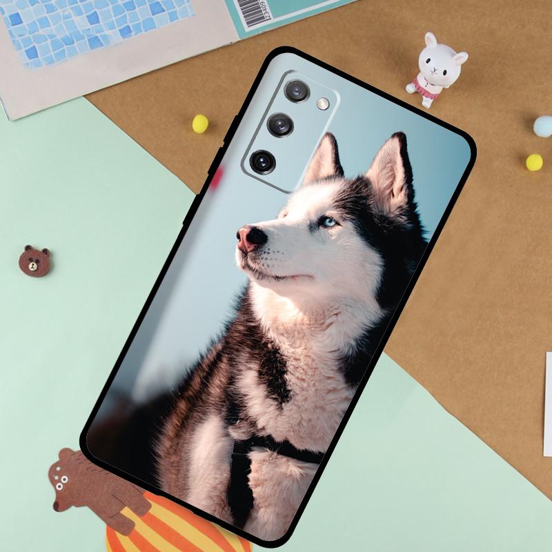 Siberian Husky Sled Dog Soft Case For Samsung Galaxy S24 Ultra S9 S10 S20 S22 S23 Plus S21 FE S25 Ultra Funda Cover