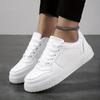 Подростковый тренд универсальные кроссовки на толстой подошве маленькие белые мужские новые кожаные дышащие спортивные и для отдыха