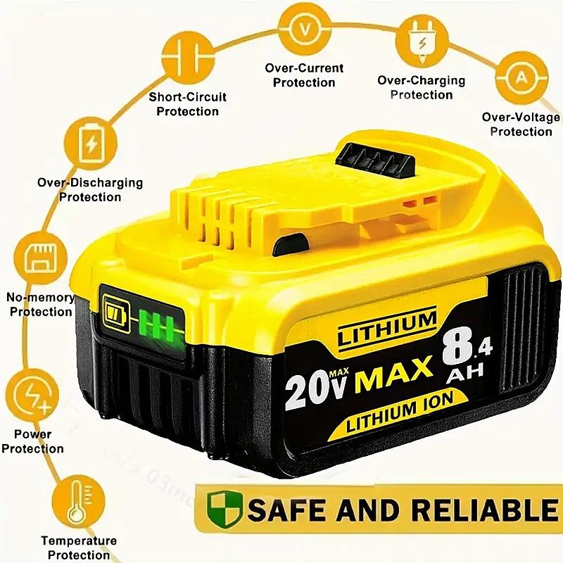 20V8400mah DCB205 ручная дрель электроинструмент 18650 литиевая батарея аккумулятор