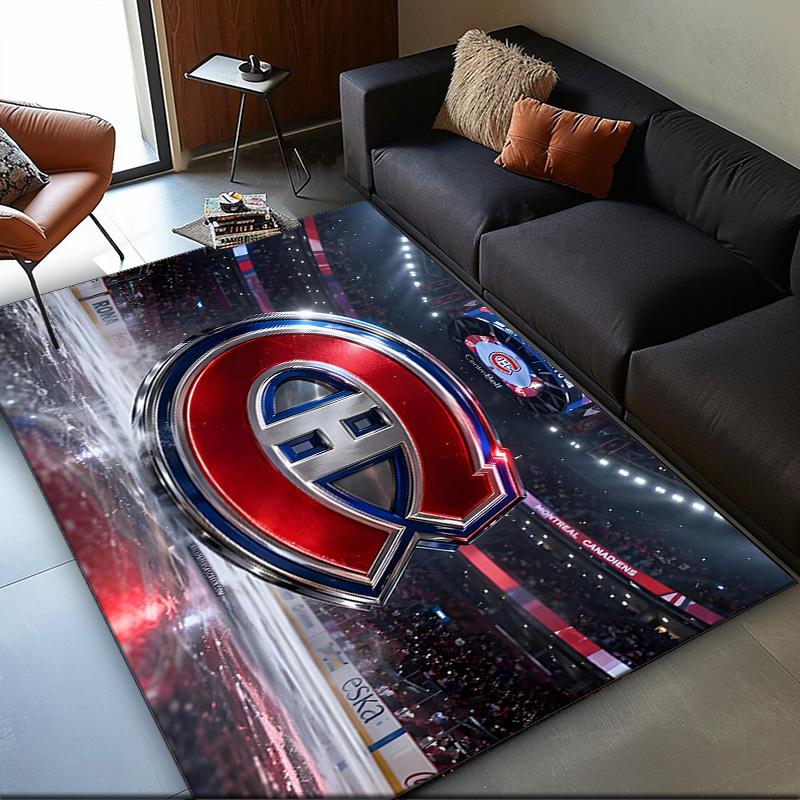 Canadiens Area Rug Suitable for Indoor And Outdoor,Carpets for Playroom, Homes, Offices, Living Rooms,Home Decor,Christmas Fan Gift