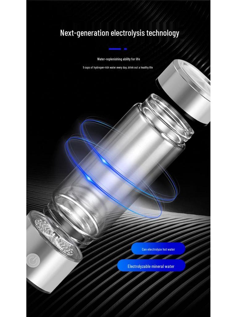 Hydrogen-Rich Water Generator with Patent Design - Electrolysis Cup