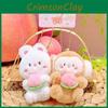 Plush Delightful Magnetic Keychain Adorable Rabbit And Monkey For Bag Or Keys