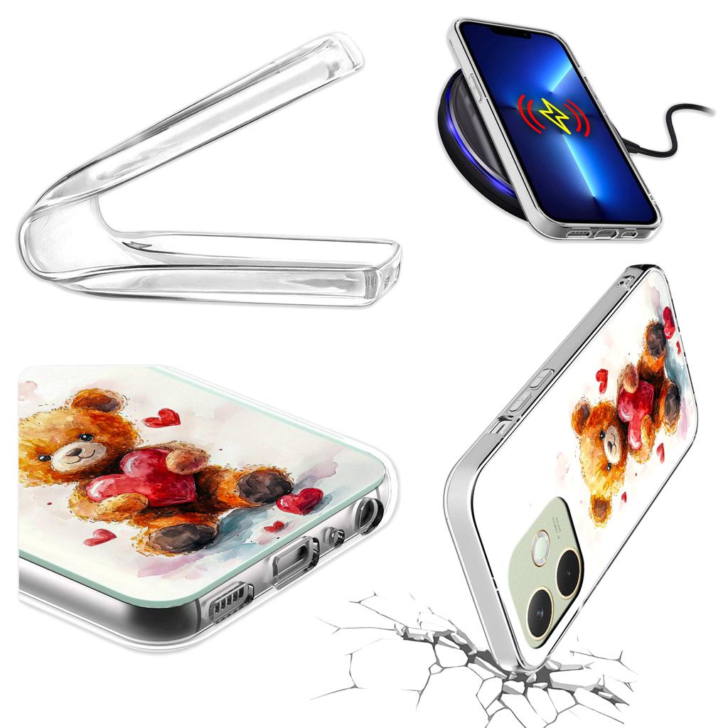 Etui Do Oppo A5 Pro Obudowa Foto Case Plecki Grafika Miś + Szkło 9H