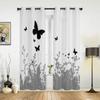 Травяной фон бабочка оконные шторы для гостиной спальни роскошные современные кухонные шторы тканевые шторы