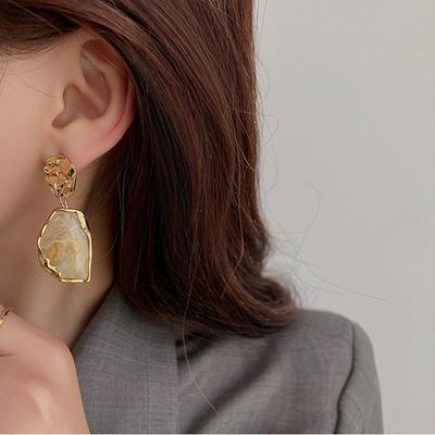Серебряная Игла Модные Серьги-Подвески Тренд Винтажная Геометрия Акриловые Серьги для Женщин Корейский Богемный Подарок