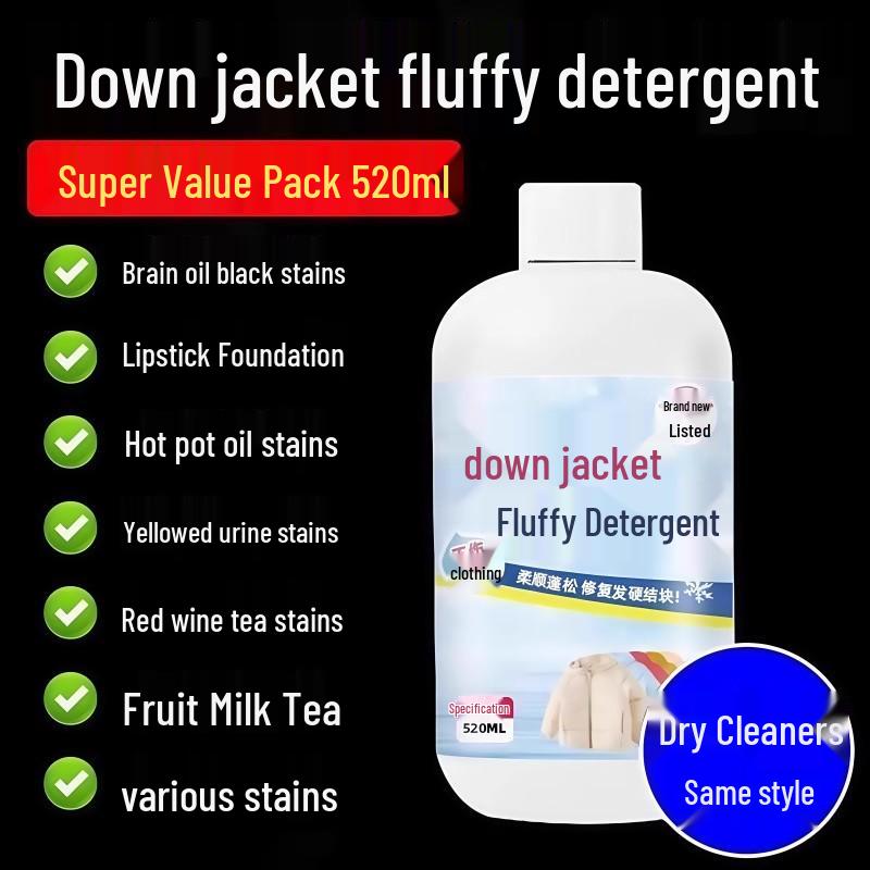 Winter Down Jacket Detergent - Stain and Oil Remover for Washing Machines
