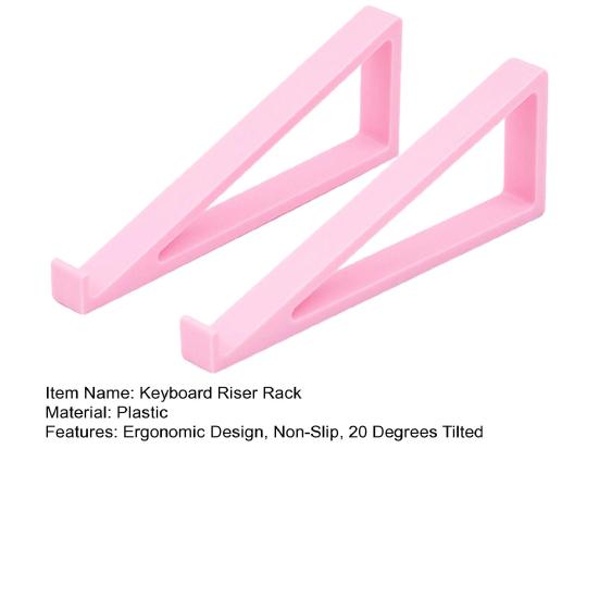 2Pcs Computer Keyboard Riser Stand Ergonomic Typing Non-Slip 20 Degrees Tilted Wired Wireless Keyboard Holder Home Office Desk Accessories