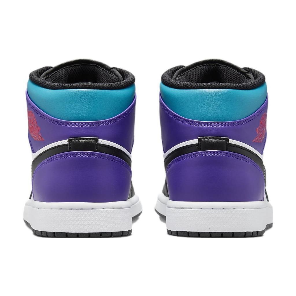 Мужские кроссовки Air Jordan 1 Mid Aqua White Court-Purple Tropical-Twist DQ8426-154
