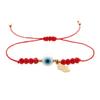 2025 Year of the Snake Lucky Red String Handmade Beaded Bracelet Set with Evil Eye for Couples