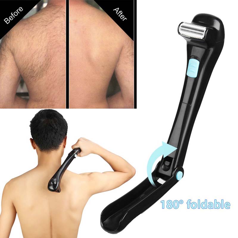 Professional Back Body Hair Shaver for Men Two Head Blade Trimmer Body Leg Razor Long Handle Hair Removal Razors