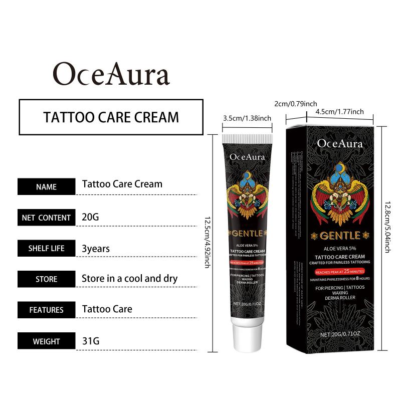 Oceaura Tattoo Care Cream Daily Gentle Cleansing Hydrating And Nourishing Body Lotion For Smooth Healthy Skin