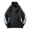 Street Style Solid Color Zip-up Cardigan Stand-up Collar Loose Casual Sports Men's Coat