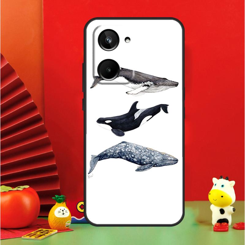Чехол с акулой и косаткой для Realme 10 11 12 13 14 Pro Plus 15 GT7 Pro GT6 C65 C67 C63 C61 C55 C51 C53 C35 C75