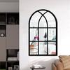 Imitation Window Arch Design Acrylic Mirror Wall Sticker Self-adhesive Decals Home Living Room Background Art Wall Decor Mirror