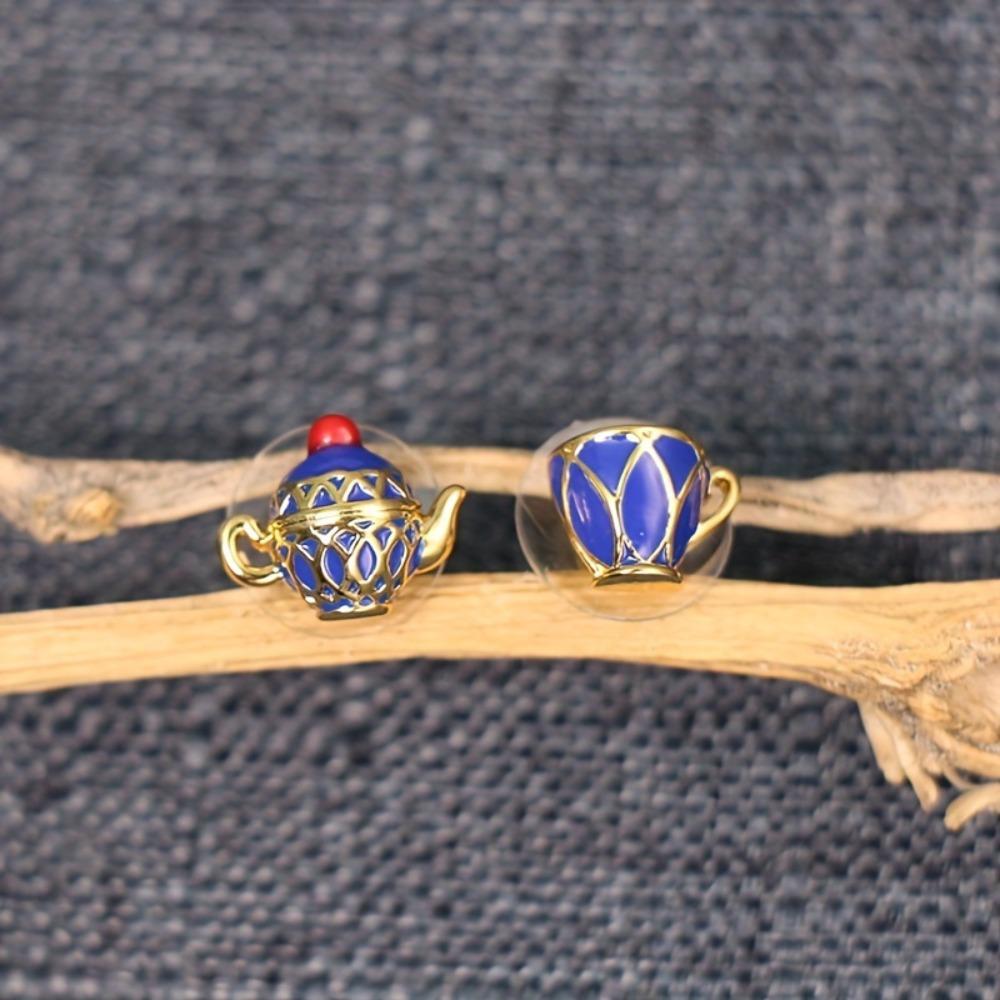 Вязаная вручную цепочка для свитера, кулон в виде кофейной чашки, ожерелье-чайник, серьги, ожерелье с чайной чашкой, длинное ожерелье