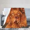 Фланелевое одеяло Vizsla-венгерское одеяло-коллаж с указателем, постельное белье, теплое плюшевое одеяло для кровати, пикника, путешествия, домашнего дивана