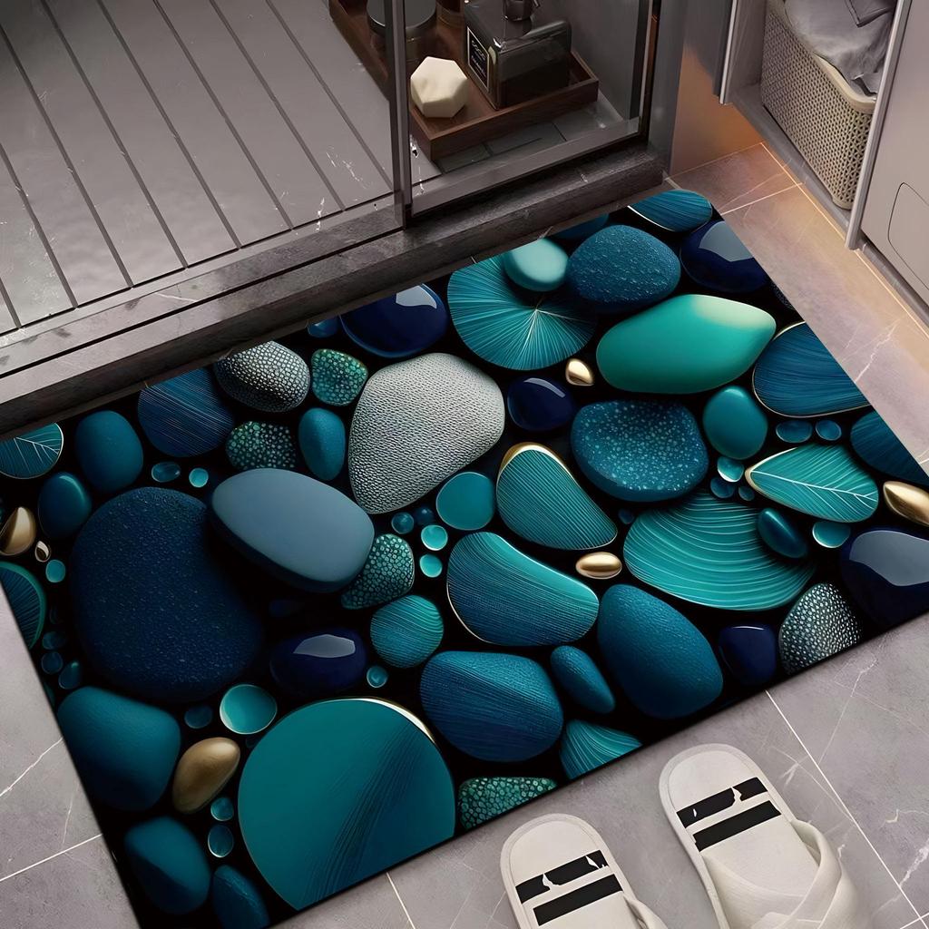 3D Colorful Diatomaceous Earth Non-Slip Bathroom Floor Mat