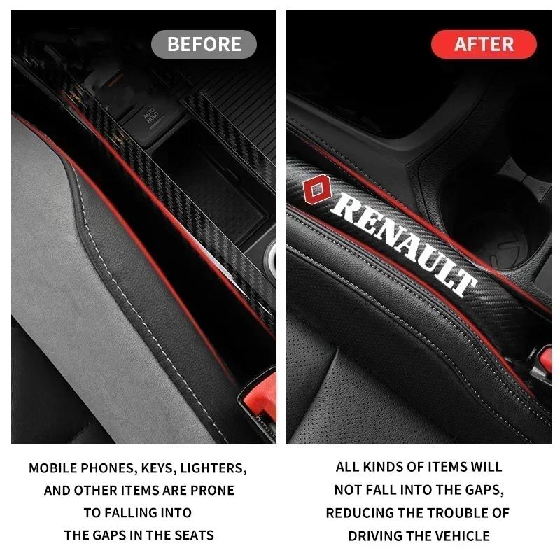 2026 Hot For Renault Interior Stickers 1/2pcs Car Seat Gap Filler Soft Car Styling Padding Leather Leak Pads Plug Spacer For Ren Y777