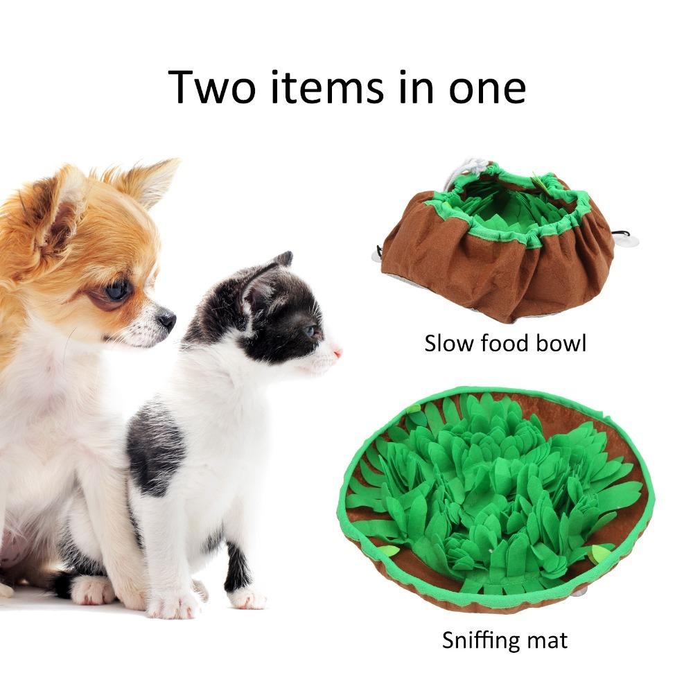 Dual Use Snuffle Bowl Portable Dog Feeding Toy Foraging Game Slow Feeder Slow Eating