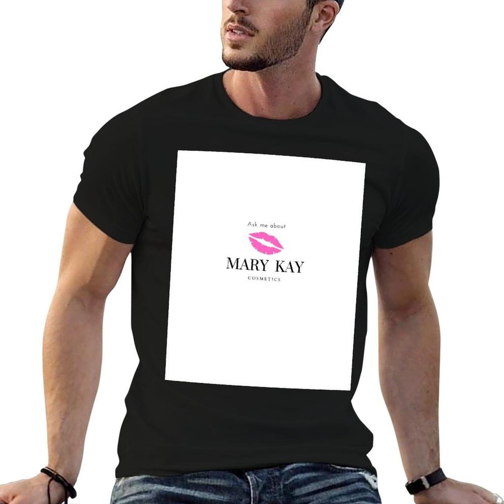 Спроси меня о Mary Kay Футболка Футболки для унисекс Хлопок Забавная футболка Персонализированные унисекс футболки Хлопковая футболка