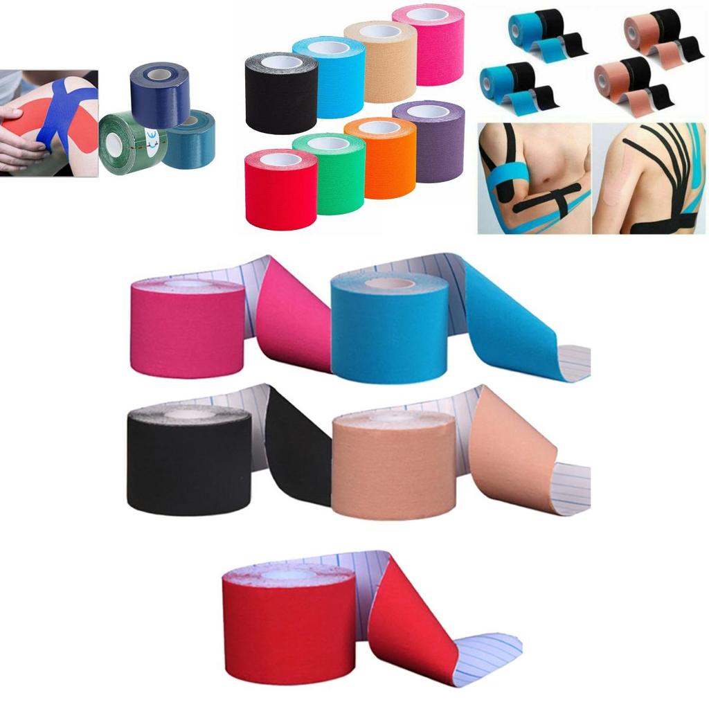 Прочная кинезиологическая лента для эффективной поддержки при мышечных растяжениях и травмах в спорте и физиотерапии