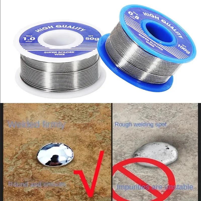 50/100G Tin Wire Soldering Wire with Flux Melt Rosin Core Solder Roll No-clean Electrical Repair Solder For Soldering